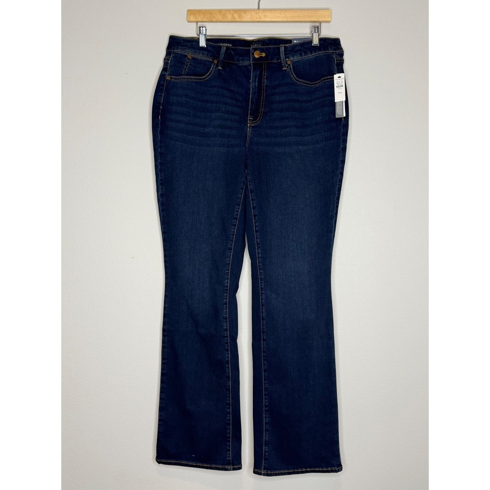 Talbots Women's Blue Barely Boot Jeans Sz 14W NWTS